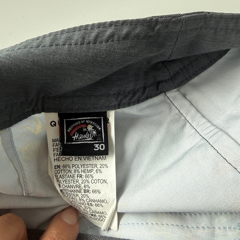 Quicksilver Light Blue Tropical Swim Trunks - Picture 4 of 4